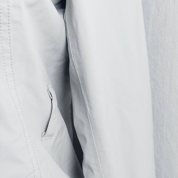 Columbia Women's Light Grey Omni-Heat Full Zip Double Breasted Trench Coat Sz - Picture 8 of 14